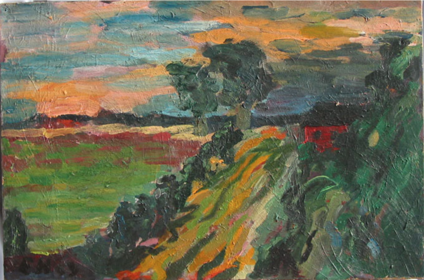 2000 + 2007 – Kopie nach Gemälde Dangaster Landschaft, 1907 – erhalten aus Privatbesitz und Auktionshaus, Deutschland
