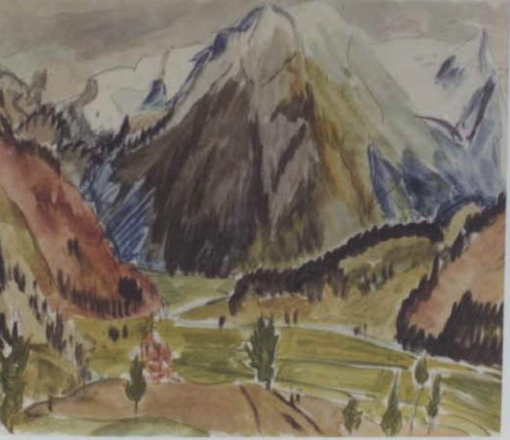1921, Allgäu Landschaft, Nachlass EH – Facimile aus den 60er Jahren