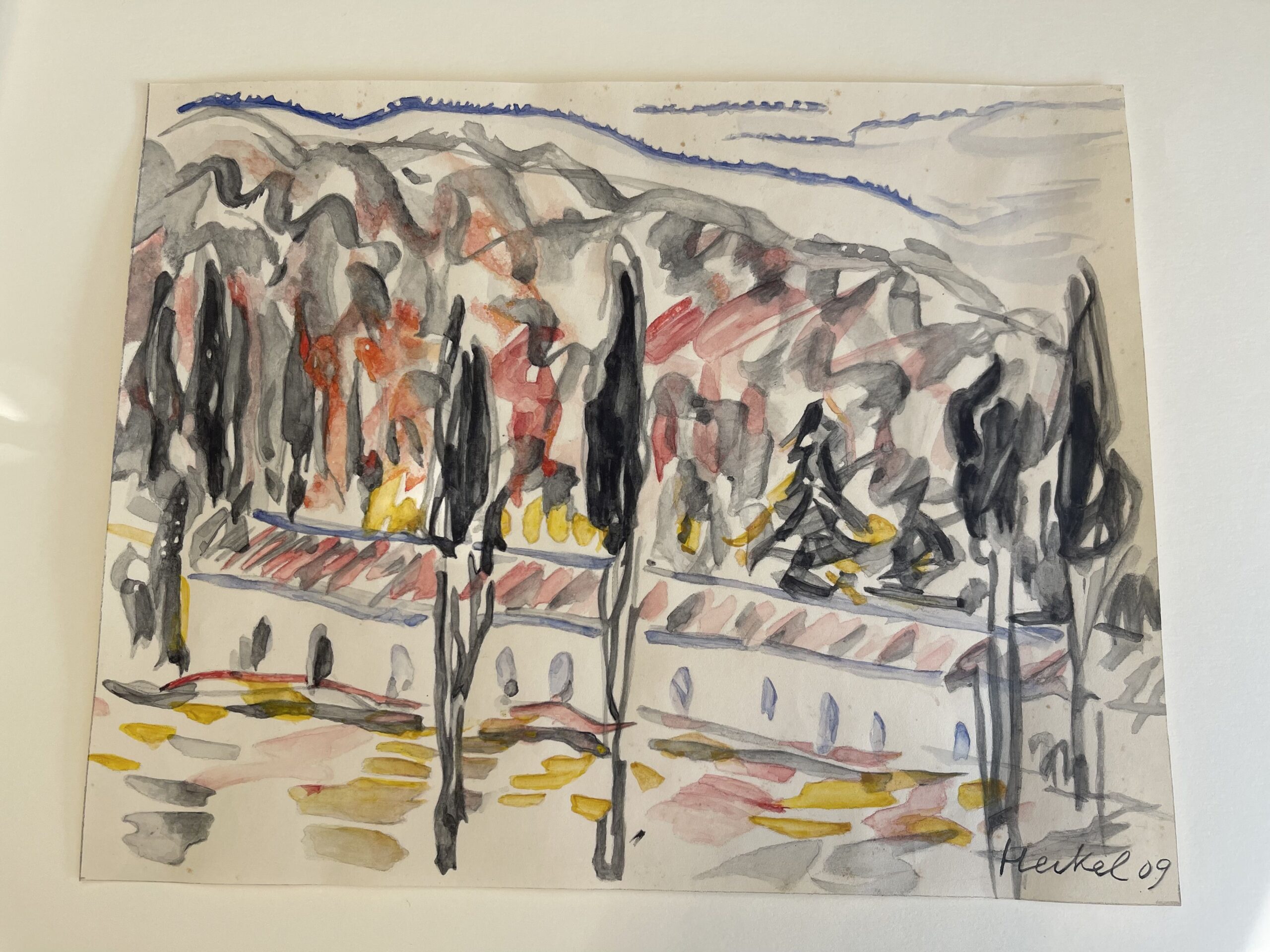 2025 – Kopie nach dem Aquarell Park, 1909 – eines von zwei Aqu., erhalten von Auktionshaus, München